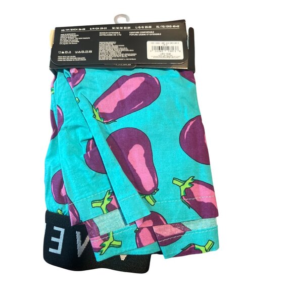 American Eagle Mens Stretch Boxer M Eggplant Print 4" Inseam Lightweight NWT - Picture 3 of 5